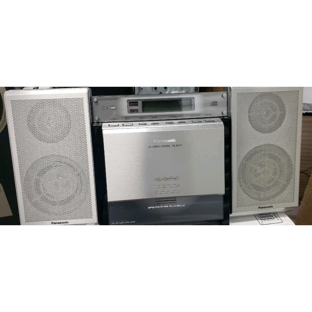 Panasonic SA-EN 17 Bookshelf MP3/CD/AM/FM Stereo Vtg. Clean Works Excellent